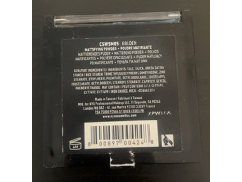 Nyx Professional Makeup Can't Stop Won't Stop Mattifying Powder, 05 Golden, 6 g