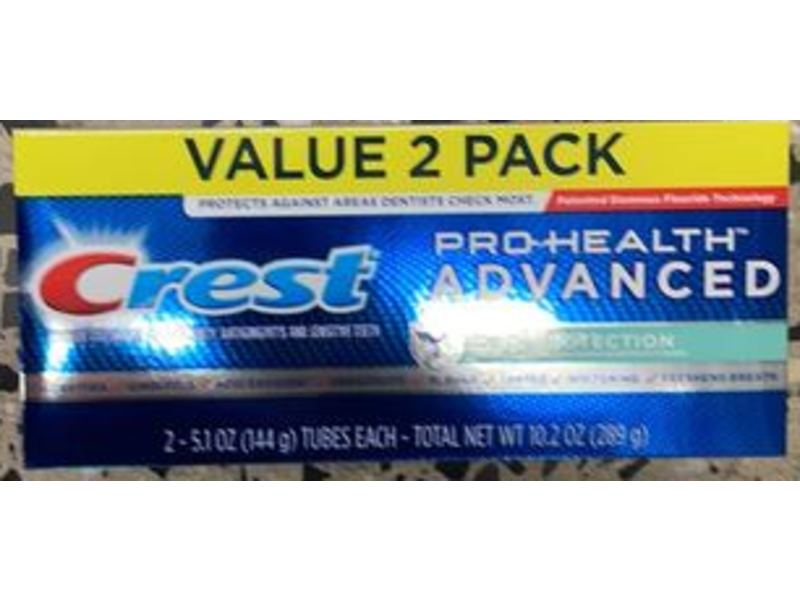Crest Pro - Health Advanced Fluoride Toothpaste, Gum Protection, 5.1 oz/144 g, Pack Of 2