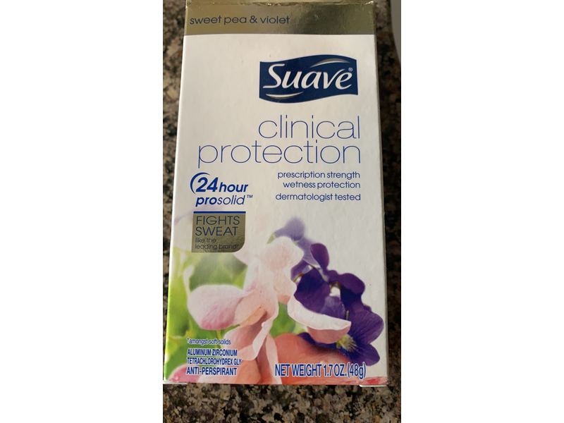 Suave Clinical Antiperspirant Deodorant Sweet Pea & Violet, 1.7 Ounce