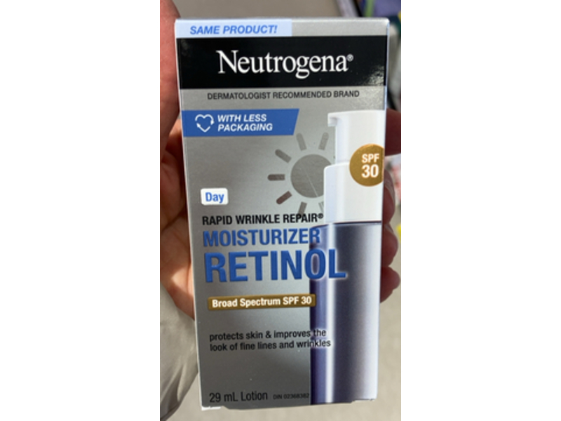 Neutrogena Rapid Wrinkle Repair Moisturizer Retinol Lotion, SPF 30, 1 fl oz/29 mL