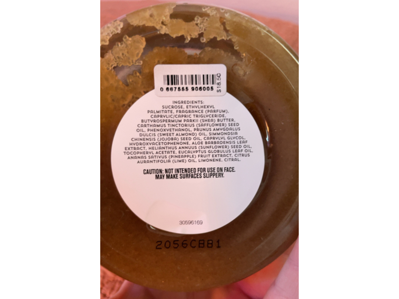 Bath & Body Works Aromatherapy Sugar Body Scrub, Aroma Oasis, Jojoba Oil, Pineapple + Lime + Eucalyptus, 13 oz/368 g