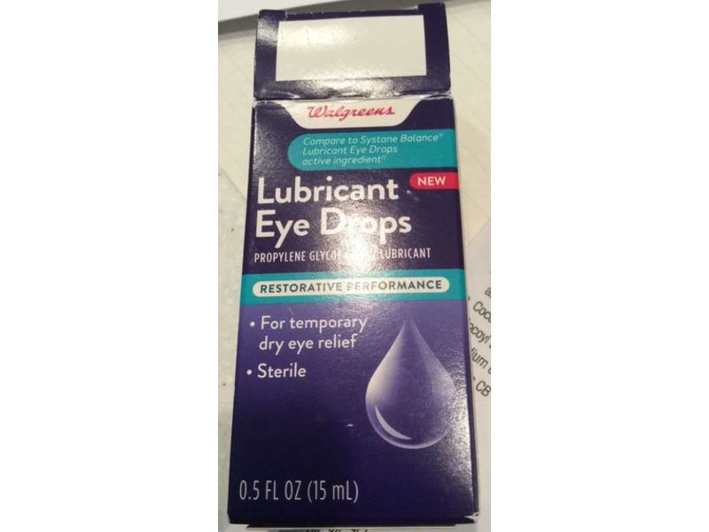Walgreens Lubricant Eye Drops, 0.5 fl oz/15 mL