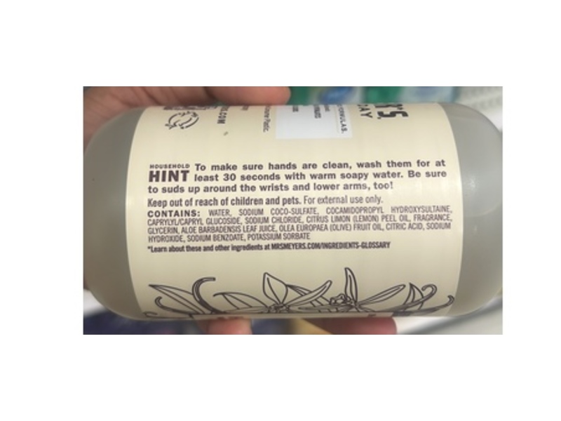 Mrs. Meyer's Clean Day Hand Soap, Vanilla Orchid Scent, 12.5 fl oz/370 mL