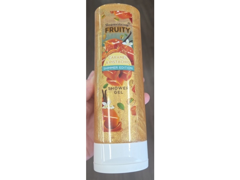 Superdrug Fruity Shower Gel, Shimmer Edition, Caramel & Pistachio, 250 mL