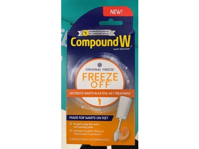 Compound W Freeze Off Palnter Wart Remover Kit, Original Freeze, 12 Count, 8 Applications