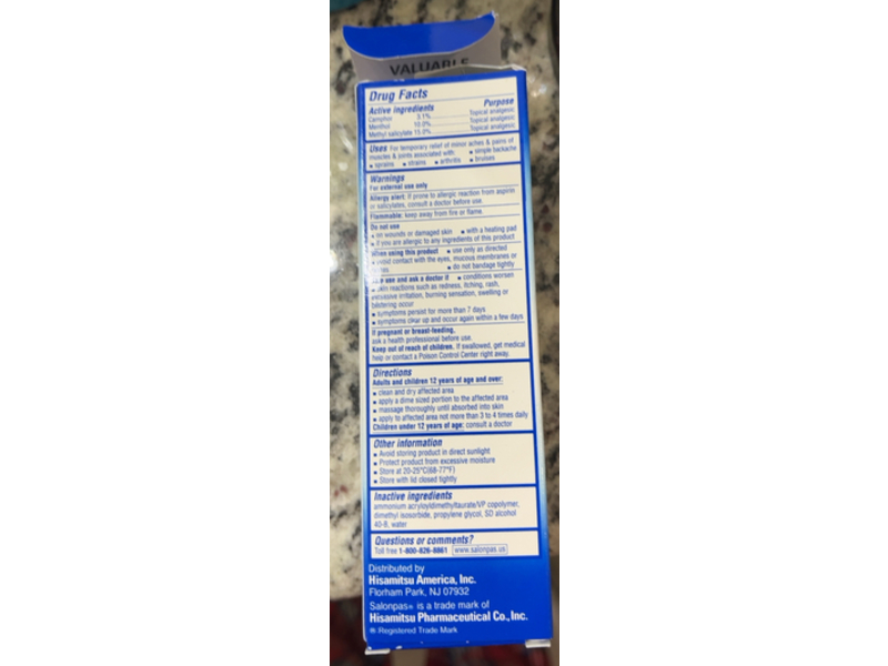 Salonpas Deep Relieving Gel, 2.75 oz/78 g