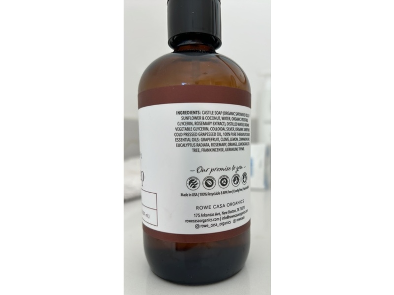 Rowe Casa Organics All-Natural Hand Soap, Immunity, 8 fl oz/237 mL