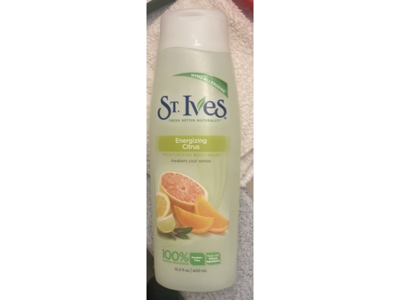 St. Ives Moisturizing Body Wash, Energizing Citrus, 13.5 fl oz/400 mL