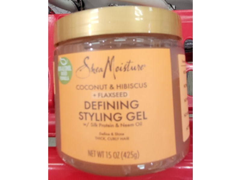 SheaMoisture Defining Styling Gel, Coconut + Hibiscus & Flaxseed, 15 oz/425 g