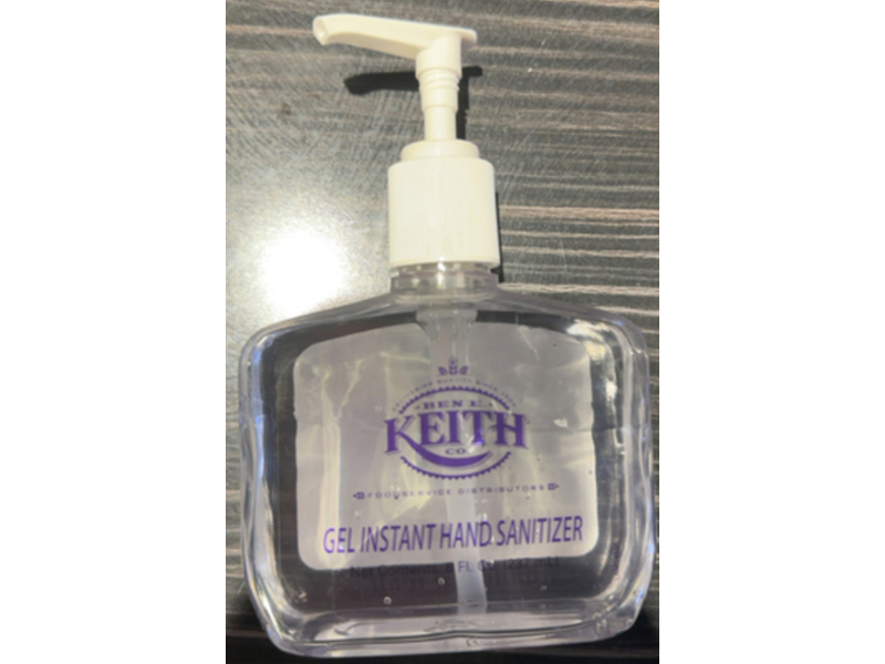 Ben E. Keith Co Gel Instant Hand Sanitizer, 8 fl oz/237 mL