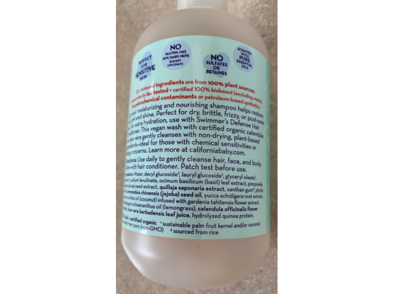 California Baby Swimmer's Defense Shampoo & Bodywash, 19 fl oz/562 mL