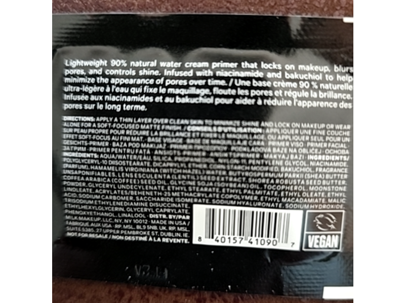 Milk Makeup Pore Eclipse Mattifying Primer, 0.67 fl oz/2 mL