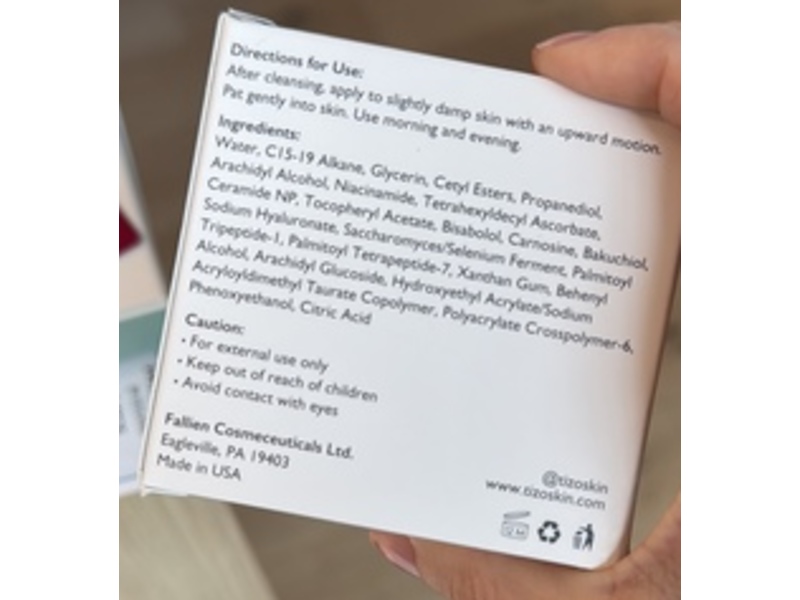 Tizo Perfecting Nourish Face Cream, 2 oz/57 g