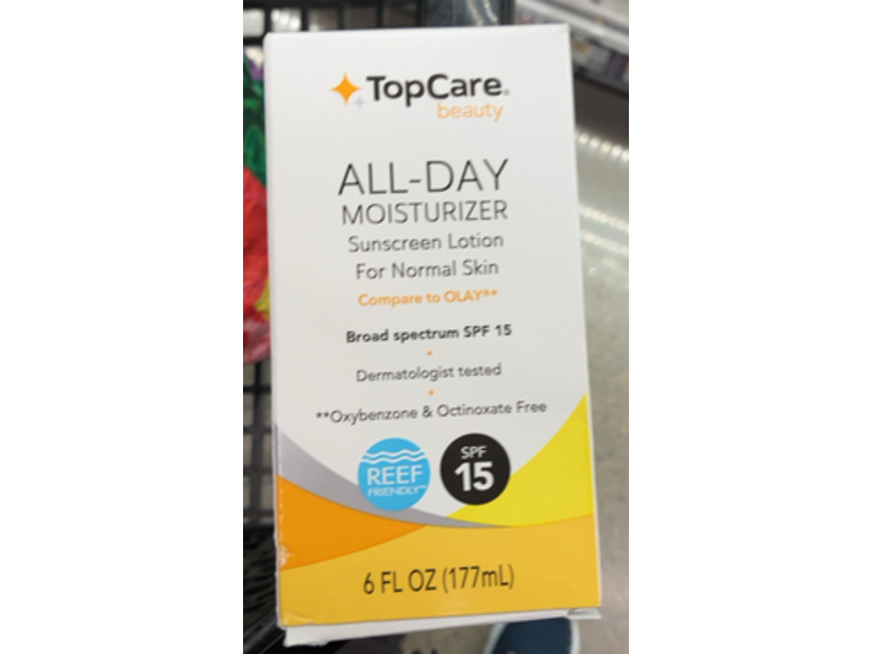 Topcare Beauty All-Day Moisturizer Sunscreen Lotion, SPF 15, 6 fl oz/177 mL