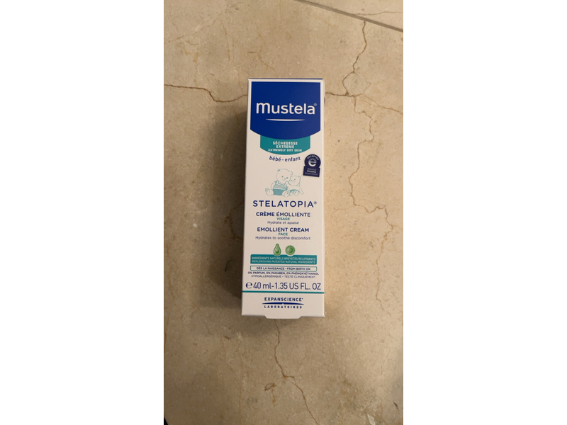 Mustela Stelatopia Emollient Face Cream, 1.35 fl oz/40 mL