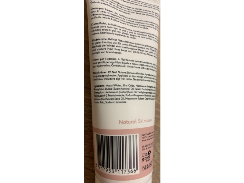 Naif Baby diaper cream, Zinc Oxide, 2.5 fl oz/75 mL