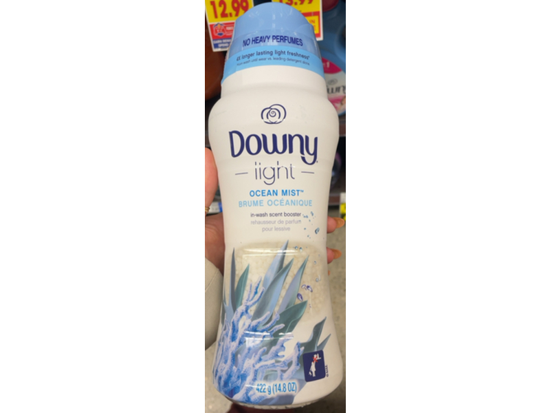 Downy Light Laundry Scent Booster Beads, Ocean Mist, 14.8 oz/422 g
