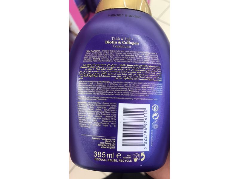 OGX Thick & Full Biotin & Collagen Conditioner, 385 mL/13 fl oz