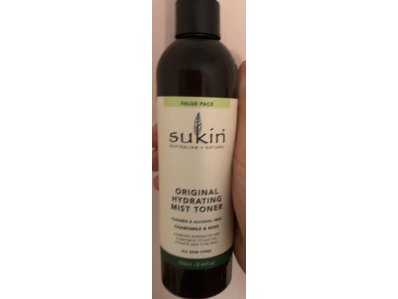 Sukin Original Hydrating Mist Toner, Chamomile And Rose, 8.46 fl oz/250 mL