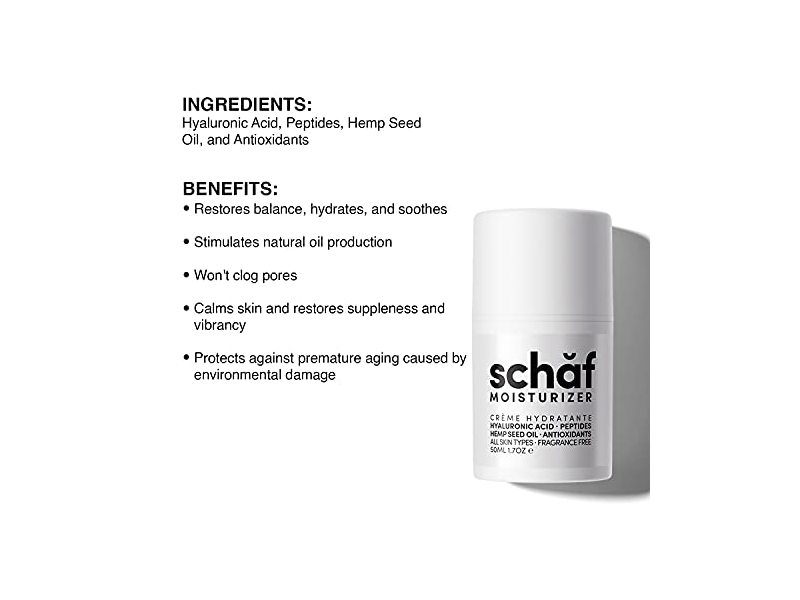 Schaf Moisturizer, Hemp Seed Oil, 1.7 oz/50 mL