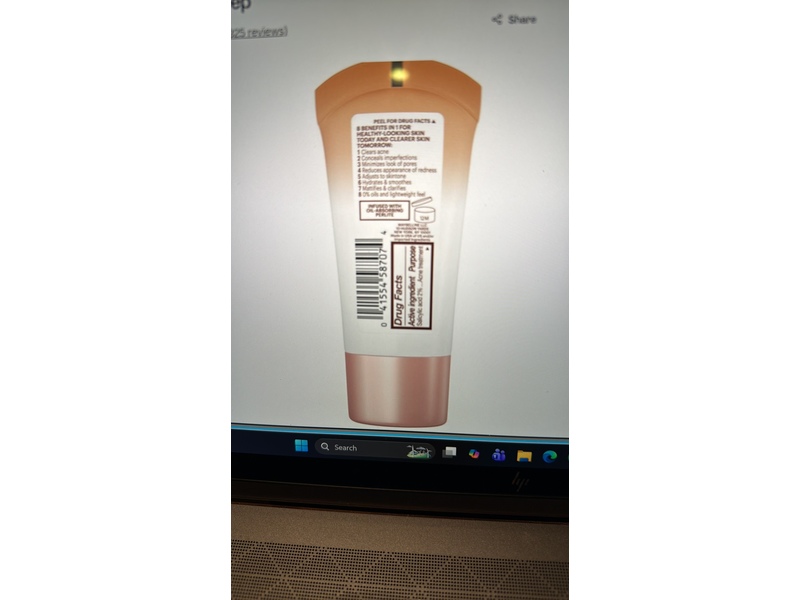 Maybelline New York Dream BB Pure BB Cream, 2% Salicylic Acid, 140 Deep, 1 fl oz/30 mL