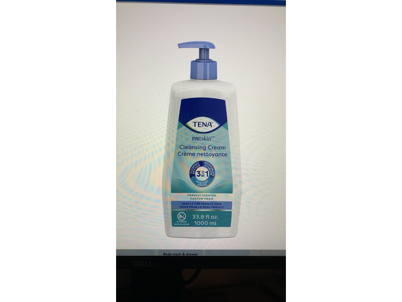 Tena Proskin Cleansing Cream, Freshly Scented, 33.8 fl oz/1000 mL