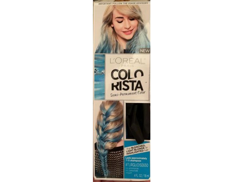 L'oreal Paris Colorista Semi-Permanent Color, 650 Turquoise, 4 fl oz/118 mL