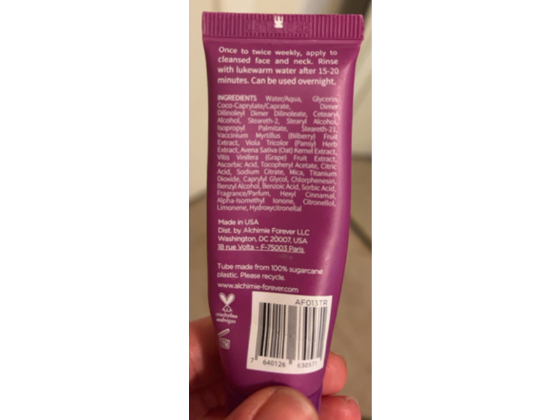 Alchimie Forever Kantic Brightening Moisture Mask, 1 fl oz/30 mL