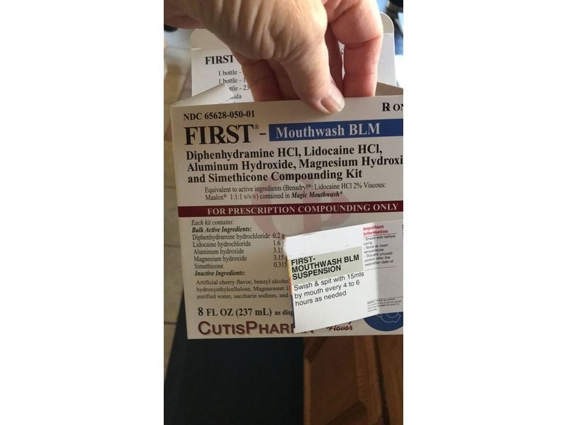 First Mouthwash Blm, Cherry Flavor, 8 oz