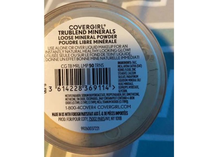 CoverGirl TruBlend Minerals Loose Mineral Powder, 50 Translucent, 0.63 oz/18 g