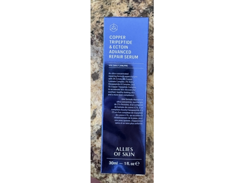 Allies Of Skin Copper Tripeptide & Ectoin Advanced Repair Serum, 1 fl oz/30 mL