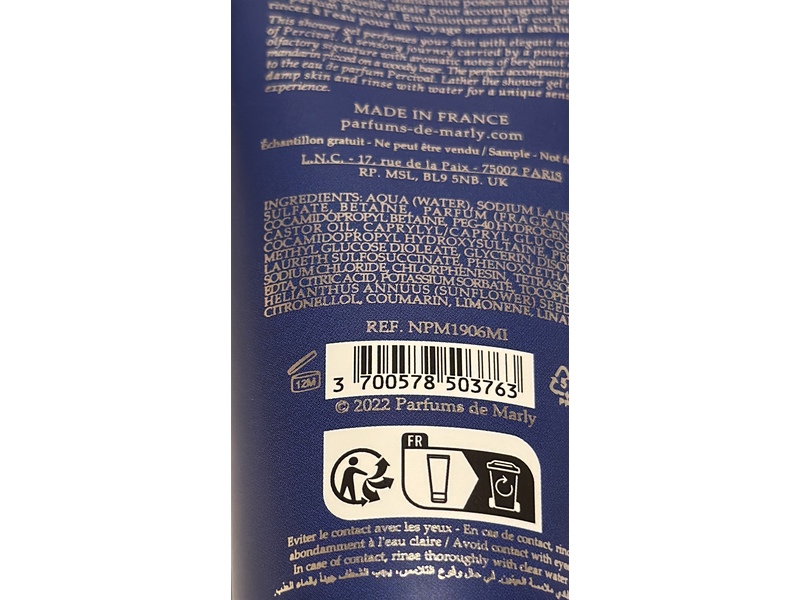 Parfums De Marly Percival Shower Gel, 1.6 fl oz/50 mL