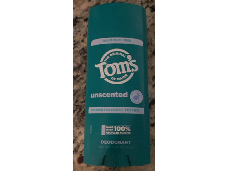 The Original To's Maine Deodorant, Unscented, 3.25 oz/92 g