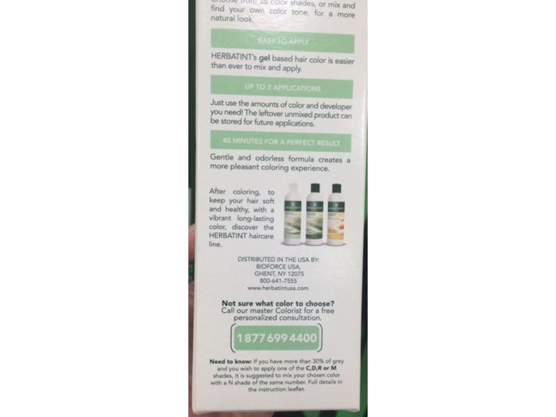 Herbatint Permanent Haircolor Gel, 4N Chestnut, 4.56 fl oz/135 mL, 2 Applications