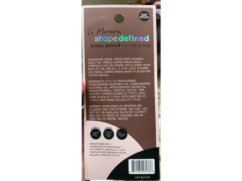 Le Mercerie Shape Defined Brow Pencil, Deep Brown, 0.01 oz/0.34 g
