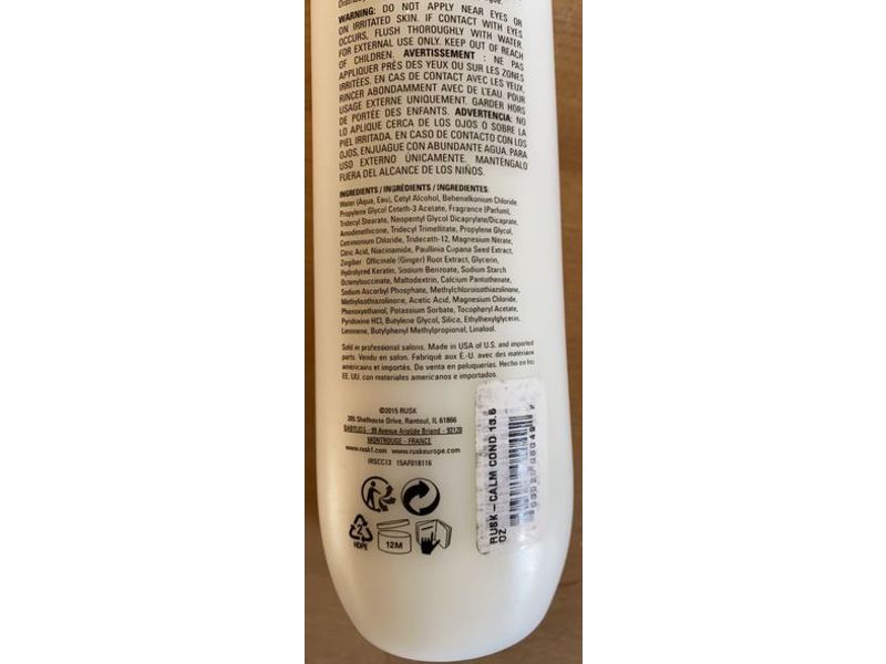 Rusk Sensories Nourishing Conditioner, Calm, 13.5 oz/383 g