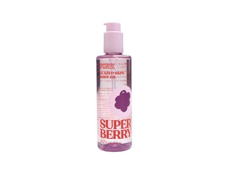 Pink Glazed Skin Body Oil, Super Berry, 8 fl oz/236 mL