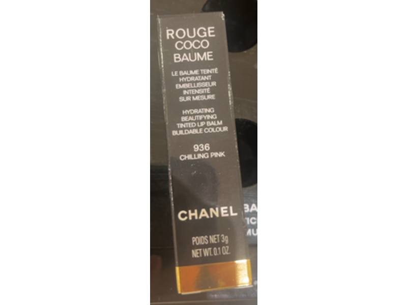 Chanel Rouge Coco Baume Hydrating Beautifying Tinted Lip Balm, 936 Chilling Pink, 0.1 oz/3 g