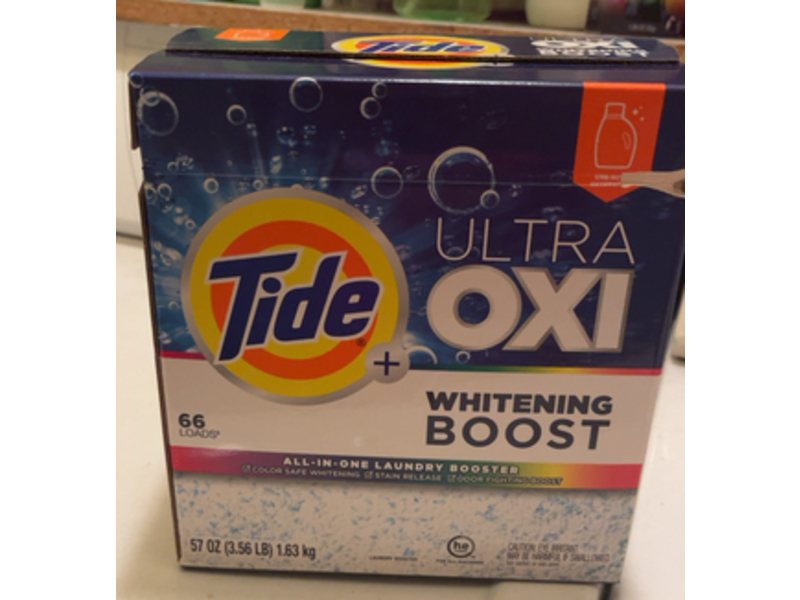 Tide Ultra Oxi Whitening Boost All in One Laundry Booster, 66 Loads, 57 oz/1.63 kg