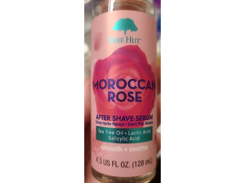 Tree Hut Smooth + Soothe After Shave Serum, Moroccan Rose, 4.3 fl oz/128 mL