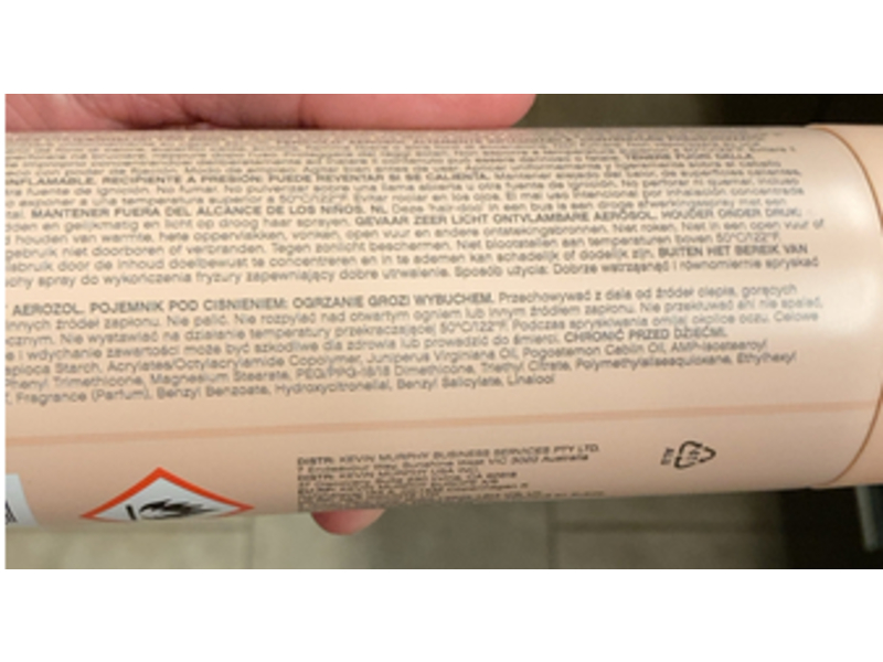 Kevin. Murphy Doo Over Dry Powder Finishing Hairspray, 8.5 oz/250 mL