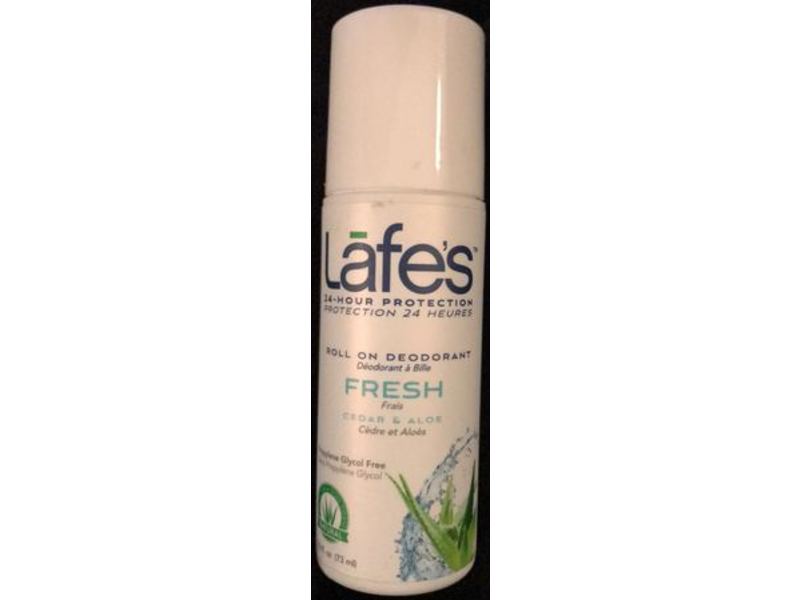 Lafe's 24-Hour Protection Roll On Deodorant, Fresh, 2.5 fl oz/73 mL