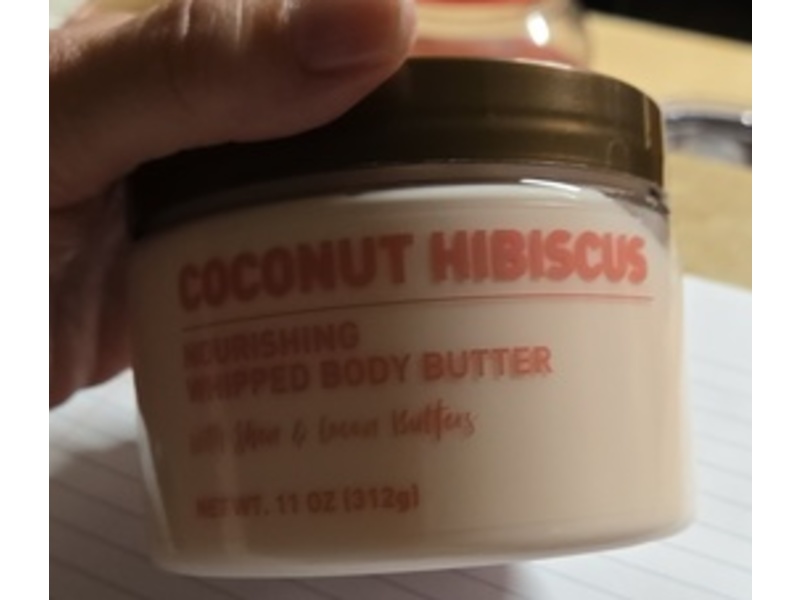 Equate Coconut Hibiscus Nourishing Whipped Body Butter, Shea & Cocoa Butter, 11 oz/312 g