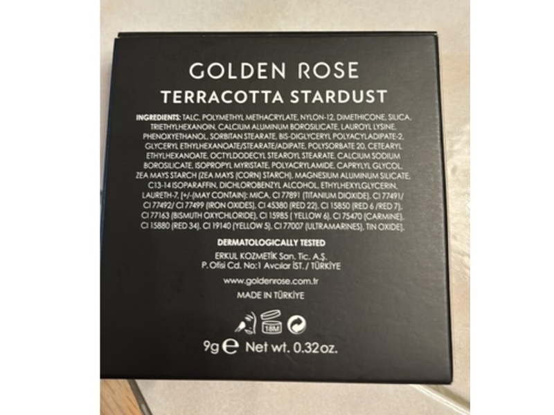 Golden Rose Terracotta Stardust, Pink No 102, 0.32 oz/9 g