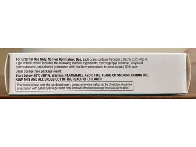 Tretinoin Gel, USP 0.025%, 15 g Perrigo (RX)