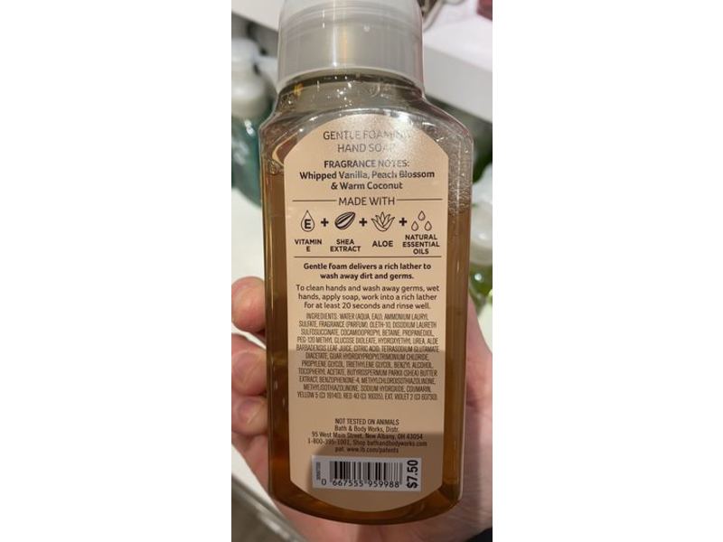 Bath & Body Works Gentle Hand Soap, Vanilla Coconut, 8.75 fl oz/259 mL