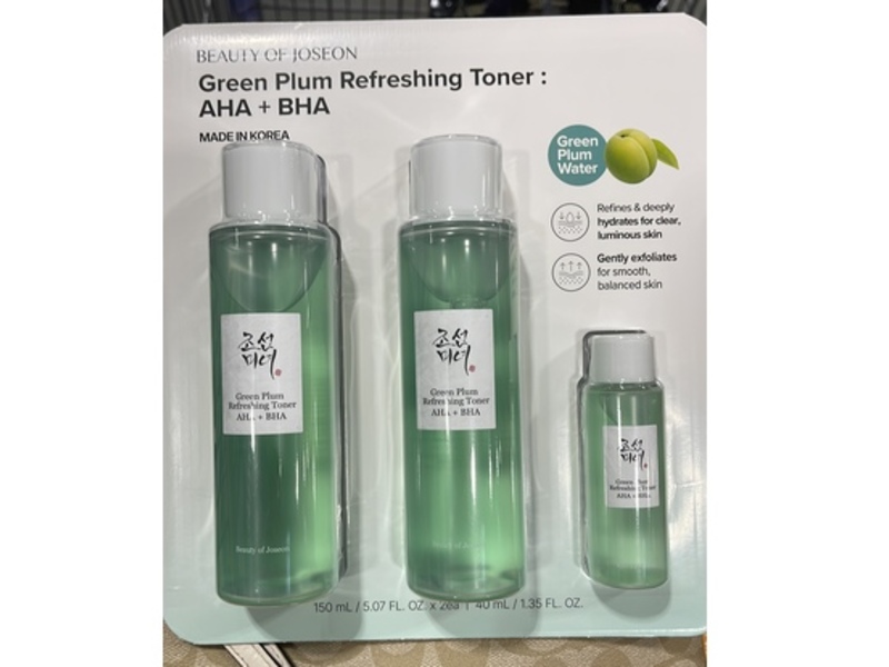 Beauty Of Joseon Green Plum Refreshing Toner Set, AHA + BHA