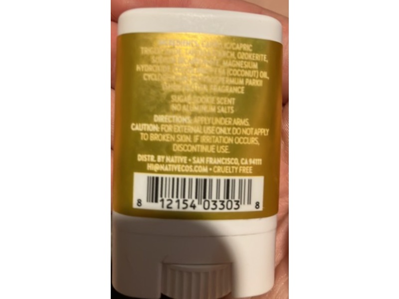 Native Deodorant, Sugar Cookie, 0.35 oz/9 g, Pack Of 2