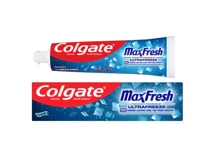 Colgate Maxfresh Ultrafreeze Anticavity Fluoride Toothpaste, Cool Mint, 6.3 oz/178 g