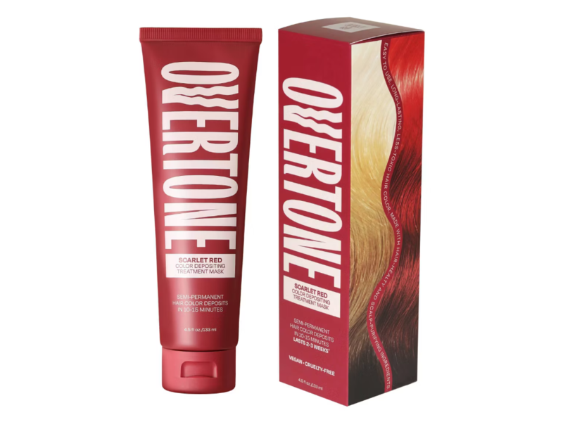 Overtone Semi-Permanent Hair Color, Scarlet Red, 4.5 fl oz/133 mL